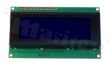 LCD Matrix-Module, 20x4 chars, blue negative, white LED backlighting, 6:00, -20/+70C, screen 76x26mm RoHS