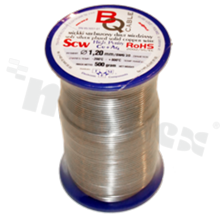Silver coated copper wire; diameter 1.20mm; SWG 18; -40+105 deg.C; 49m; 500g.