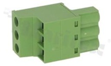 Pluggable terminal block; 5.08mm pitch; 3-ways; female; for wire 1.00mm2;wire insertion direction same as plug-in direction; p.bronze contacts; brass cage; UL 350V/15A