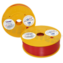 Przewód pojedynczy LGY/H05V-K; z wielodrutową miedzianą żyłą; czerwony; przekrój 0.75mm2; AWG 18; 500V; -40+105 st.C; 100m.