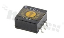 Przełącznik kodujący; 16-pozycyjny BCD; 10x10mm; poziomy; bez pokrętła; montaż SMD
