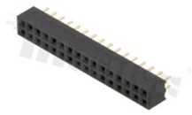 Listwa stykowa do PCB; w rastrze 2.00mm; 2x16 styków; montaż: THT; żeńska; prosta; dwurzędowe