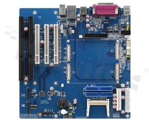 Micro-ATX ETXCarrier Board for Evaluation; VGA / LVDS / Audio Interface; 2COM; 4 USB; 1CF; 32-bit GPIO; 3 PCI; 2 ISA (Max External 4 Slot)