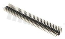 Listwa stykowa do PCB; w rastrze 2.54mm; 2x40 styków; montaż: THT; męska; kątowa; dwurzędowa
