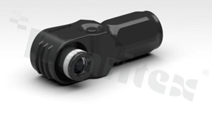 Connector power heavy duty power; 5.7mm SL+ R/A plug 16mm2; BLK; 60 keyway