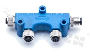Multiport NMEA2000, 4 porty( wejście męskie(5 styków), 3 wyjścia żeńskie(5 styków każde), metalowy gwint, 4A, IP68, UL