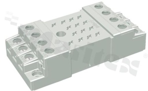 Socket for relay; 14 PIN; 10A; mounting: panel; 10A/250VAC