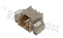 Header for PCB; pitch 1.25mm; 2-contacts; SMD; male; side entry; 125V/1A