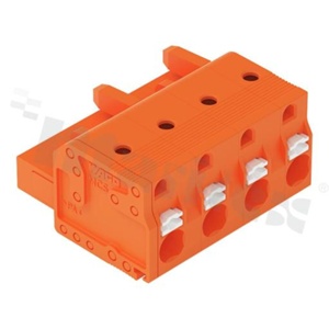 Listwa zaciskowa rozłączalna; w rastrze 7.62mm; 4-torowa; żeńska; na przewód 0.2-2.50mm2 (24-12 AWG); pomarańczowa; 600V/15A