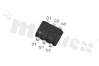 Tranzystor: N+N-MOSFET; unipolarny; 20V; 0.8A; 0.3ohm; 0.312W; dioda ESD; -55+150 st.C; SMD; SOT563