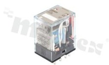 Przekaźnik elektromagnetyczny; prąd znamionowy 3A; napięcie cewki 24VDC; poczwórne styki przełączne (4PDT); moc cewki 0,9W; 3A/VDC, 3A/220VAC