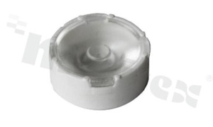 Lens for LED high power; angle: 60 to 80 degrees FWHM; Number of LEDs: 1; Dimensions: round 16mm; Height: 7mm; meterial: PMMA; PC; Fastening: tape; pin