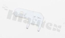 Flat terminal; male; 4.8mm; 0.5mm; r/a; THT; tinned brass