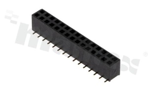 Pin Header; pitch 2.54mm; 2x15 pins; assembly: SMD; female; straight; double row