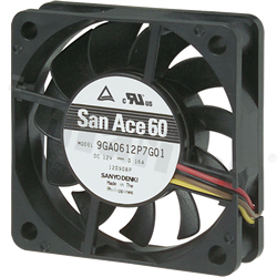 Fan; DC; 12VDC; 60x60x15mm; 0.56m3/min; 34.0dB.
