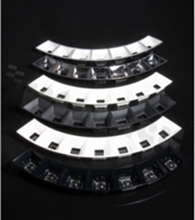 Reflector for LEDs, black mat; number of diodes: 7; material type: PC; mounting method: clips