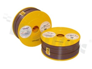 Przewód pojedynczy LGY/H05V-K; z wielodrutową miedzianą żyłą; brązowy/fioletowy; przekrój 2.50mm2; AWG 14; 500V; -40+105 st.C; 50m.