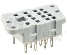 Socket for relay; 14 PIN; 6A; mounting: panel; 6A/250VAC