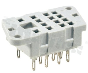 Socket for relay; 14 PIN; 6A; mounting: panel; 6A/250VAC