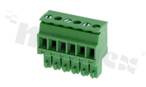 Listwa zaciskowa rozłączalna; w rastrze 3.50mm; 6-torowa; żeńska; na przewód 0.5-1.50mm2 (28-16AWG); kierunek wtykania prostopadły do osi przewodów; styki z fosforobrązu; mosiężna klatka; UL 300V/8A