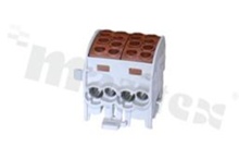 DIN rail terminal block; branch distribution block;brown; single-pole; 2x35mm2; Al/Cu; 1000V AC/DC; 428A