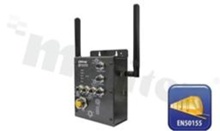 Industrial EN50155 IEEE 802.11 a/b/g/n wireless access pointwith 2x10/100/1000Base-T(X); M12 connector; operating temperature -25+70 deg.C; supply 12...48VDC; connector M23