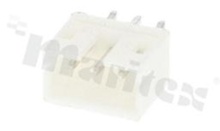 Header for PCB; pitch 2.00mm; 3-contacts; THT; male; top entry; 250V/5A