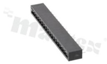 Złącze Non-ZIF do PCB; w rastrze 2.54mm; 17-stykowe; montaż: THT; pionowe