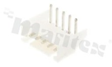 Header for PCB; pitch 2.50mm; 5-contacts; THT; male; side entry; 250V/3A