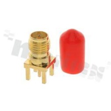 SMA male jack (reverse); straight; 50 Ohm; for PCB