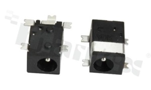 Gniazdo zasilające do PCB; męskie; kątowe; średnica kołka 1.3mm; średnica otworu 3.7mm; montaż: SMD