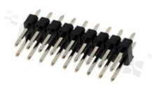 Listwa stykowa do PCB; w rastrze 2.54mm; 2x9 styków; montaż: THT; męska; prosta; dwurzędowa