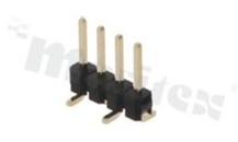 Listwa stykowa do PCB; w rastrze 2.54mm; 1x4 styków; montaż: SMD; męska; prosta;  jednorzędowe; z uchwytem pick&place