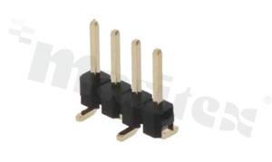 Pin Header; pitch 2.54mm; 1x4 pins; assembly: SMD; male; straight; single row pick&place cap