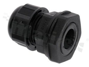Cabel gland M16; nylon; M16 4-8mm; black;with lock nut; for wrench 19
