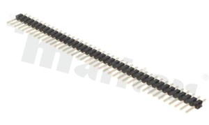 Listwa stykowa do PCB; w rastrze 2.54mm 1x40 styków; montaż THT; męska; prosta; jednorzędowe; 3.0/2.54/6.0 mm