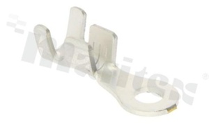 Ring terminal; M4; for wire 6mm2; brass; unisolated;