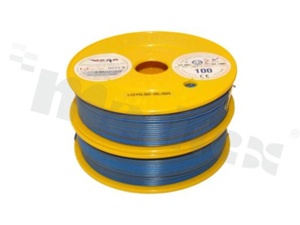 Przewód pojedynczy LGY/H05V-K; z wielodrutową miedzianą żyłą; niebieski/brązowy; przekrój 0.50mm2; AWG 20; 500V; -40+105 st.C; 100m.