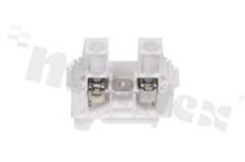 Installation terminal block; 1-level; 2-contacts; for wire 0,5-35,0mm2; screw terminal;white; Din rail; 1000V/76A