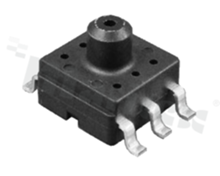 Gauge pressure sensor (positive); range: 1 MPa; accuracy: +-1.5%; working temp.: -40+125 deg.C; digitally amplified analog output; supply: 5.0 VDC; port: 3 mm; SMD; tray