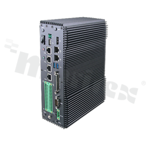 Bezwentylatorowy komputer przemysłowy; Core i3/i5/i7/ Celeron 3955U; RAM: do 16GB; 2xCOM; 3xUSB; 6xLAN; GPIO; SMBus; Audio; SATA; mPCIe; TPM 2.0; temp. pracy: -20+50C; 9-32VDC