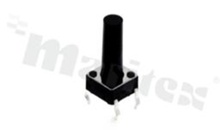 Przełącznik Tact Switch; THT; wymiary korpusu 6.0x6.0; h=14mm; pionowy; o sile nacisku 160gf; przycisk okrągły