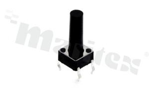 Przełącznik Tact Switch; THT; wymiary korpusu 6.0x6.0; h=14mm; pionowy; o sile nacisku 160gf; przycisk okrągły