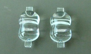 Lens for LED high power; angle: oval 60 x 135 degrees ; Number of LEDs: 1; Dimensions: 18x9.3mm; Height: 7.37mm; material: PC; Fastening: glue; frame