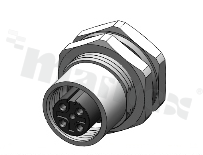 Gniazdo żeńskie M12; Kodowanie X; 8pin; IP66