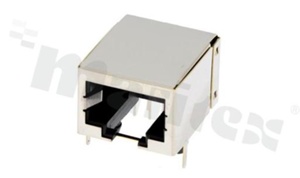 Gniazdo RJ45; 8-stykowe; montaż: THT; proste; styki złocone