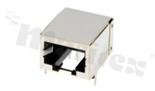 Modular jack RJ45; 8-contacts; THT; top entry; gold flash contact plating