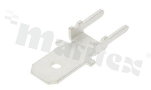 Flat connector; female; 4.8mm; 0.5mm; for PCB; brass