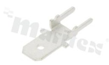 Flat connector; female; 4.8mm; 0.5mm; for PCB; brass