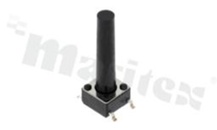 Przełącznik Tact Switch; SMD; wymiary korpusu 6.0x6.0; h=19mm; pionowy; o sile nacisku 160gf; przycisk okrągły
